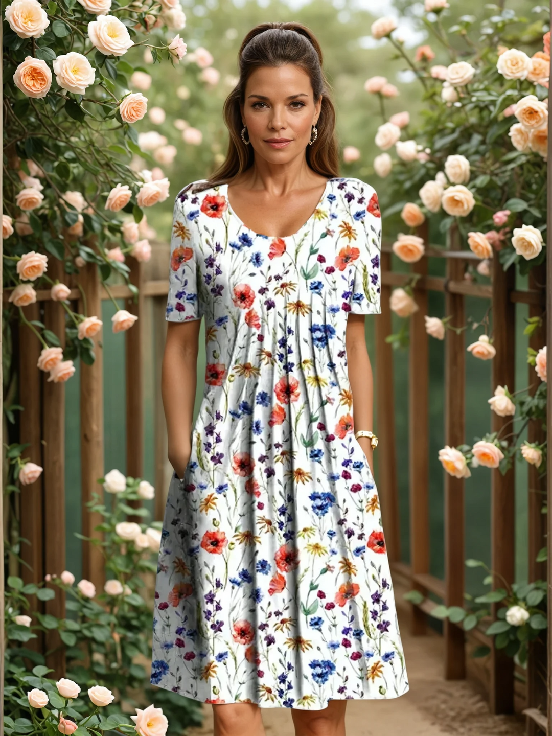 GEORGINA | ELEGANT DRESS WITH TUMMY COVERAGE