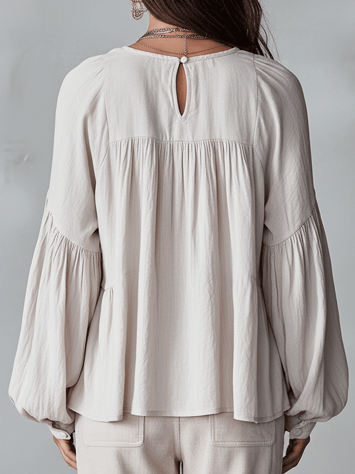Airy Vintage-Inspired Ruffle Bohemian Blouse