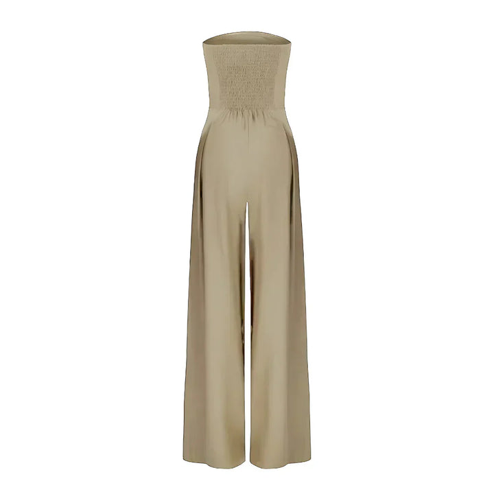 Women’s Tube Jumpsuit with Waist Sculpting Corset Effect – Elegant Slim Fit