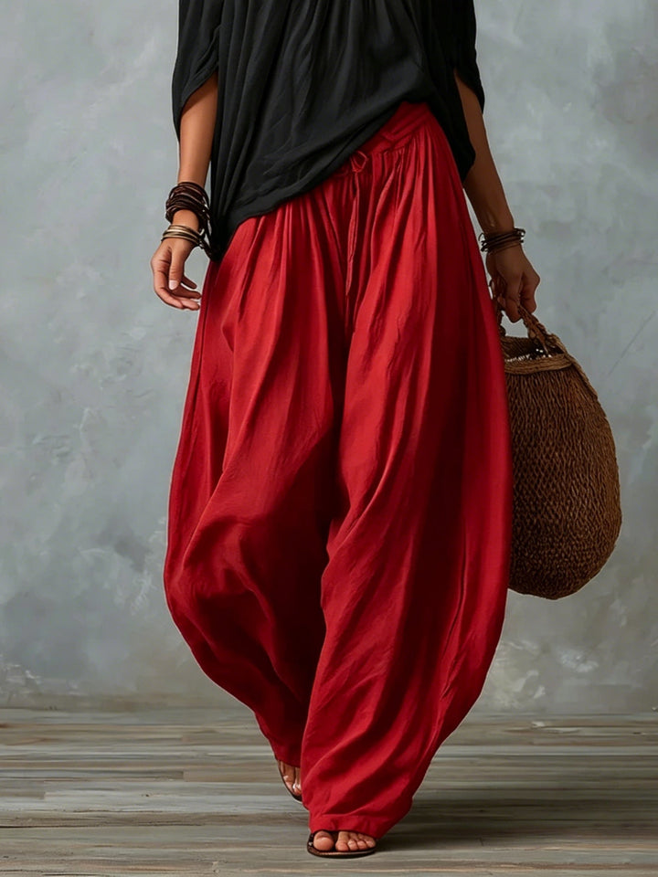 Off-Shoulder Top &amp; Lantern Trousers Set