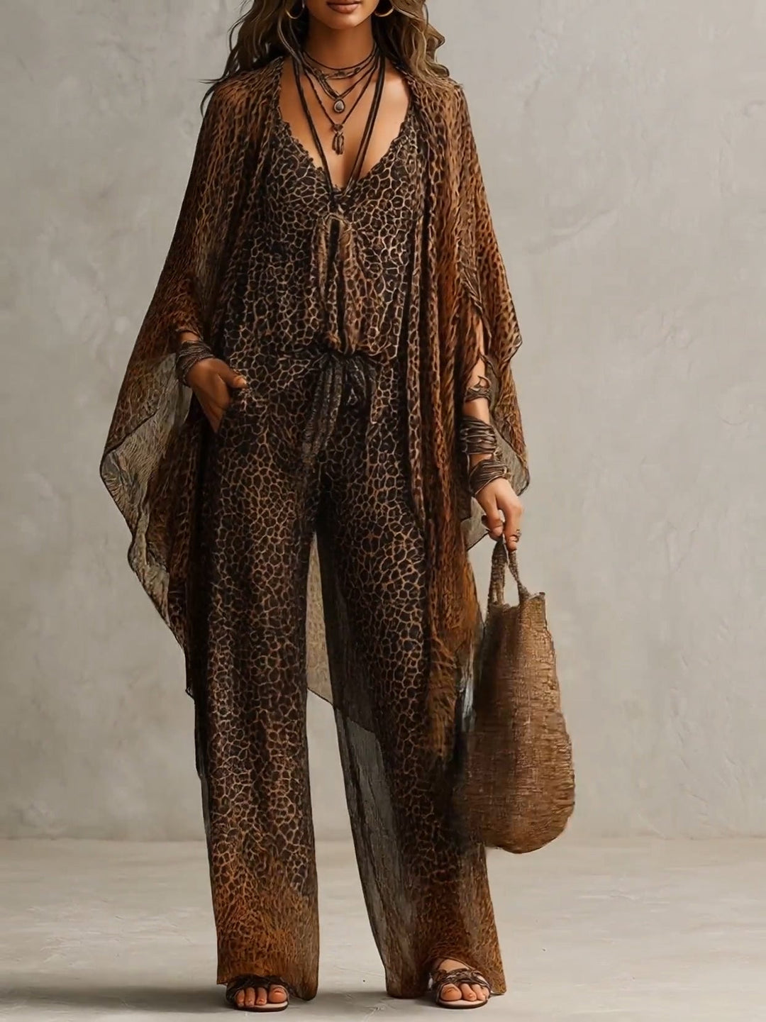 Boho Leopard Luxe 3-Piece Set