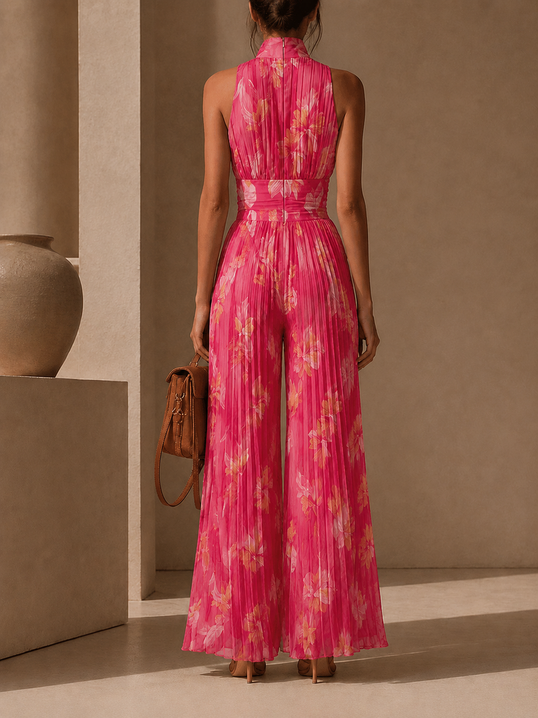 Caelia – Villa Pleated Jumpsuit