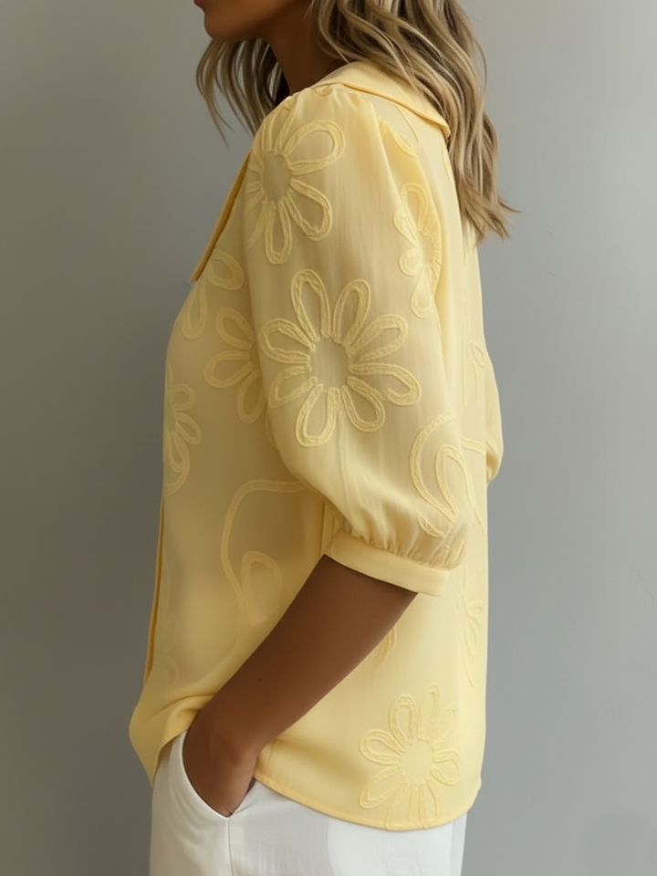 Aurélie™ - Lightweight Floral Blouse with Natural Elegance