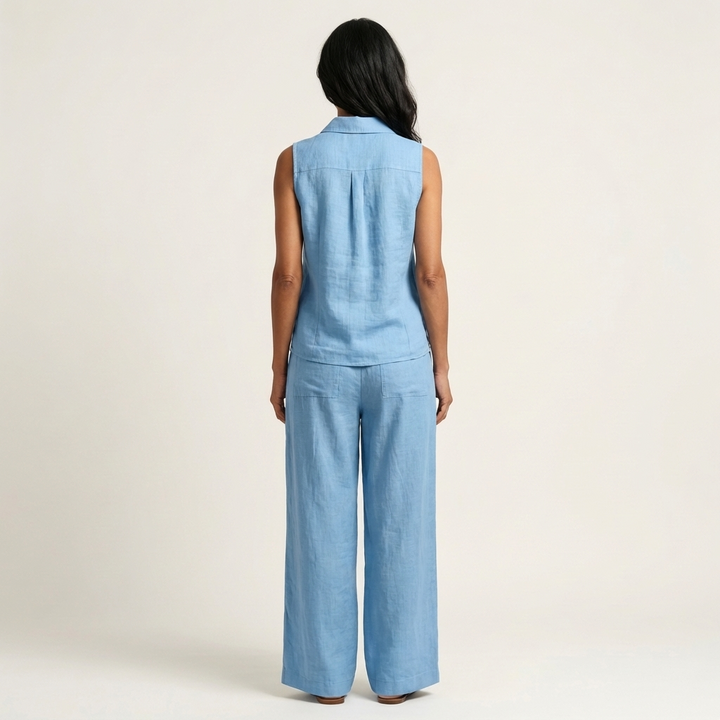 Twiila | Wrap-Top &amp; Wide-Leg Set