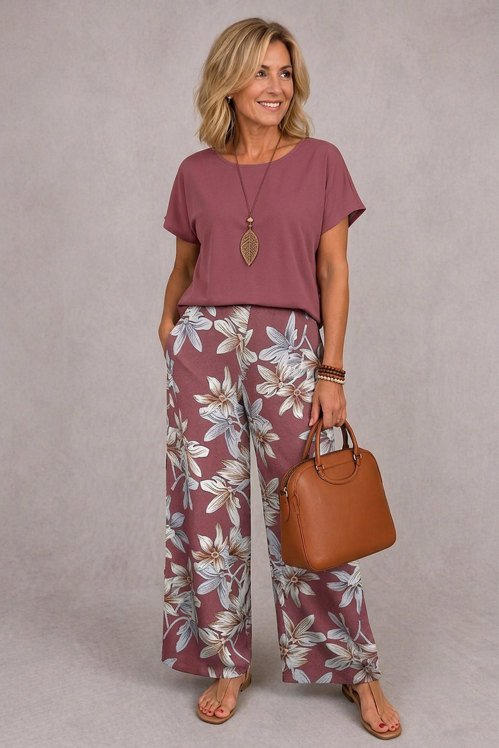 Rosie | Elegant Floral Two-Piece Set