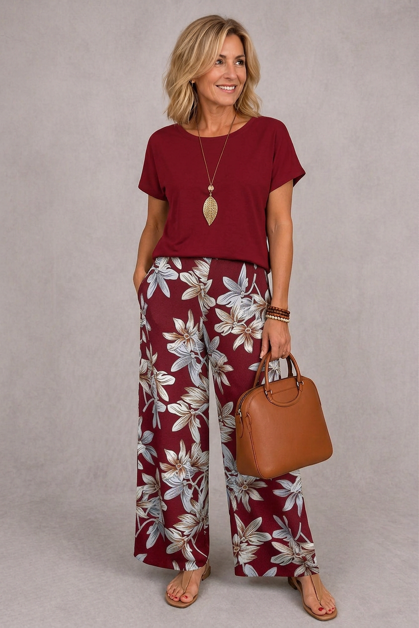 Rosie | Elegant Floral Two-Piece Set
