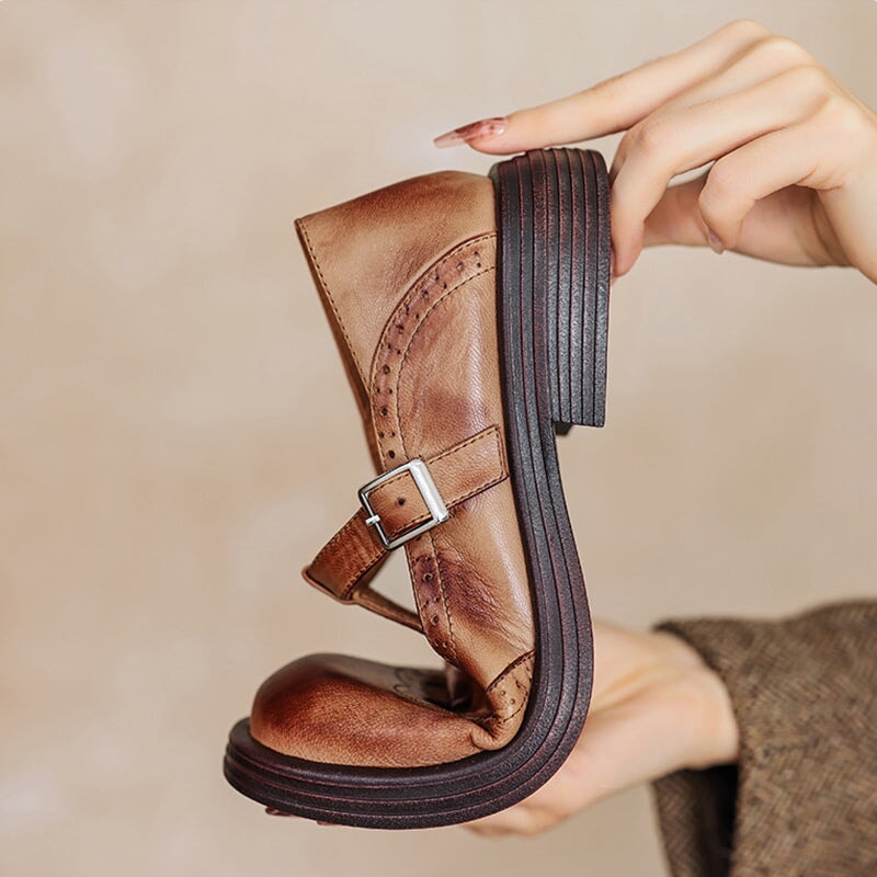 TALVANNA | ELEGANT EVERYDAY LEATHER MARY JANES