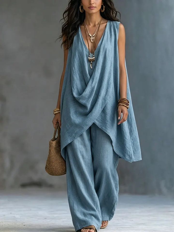 Bohemian Style Loose Cotton And Linen Set